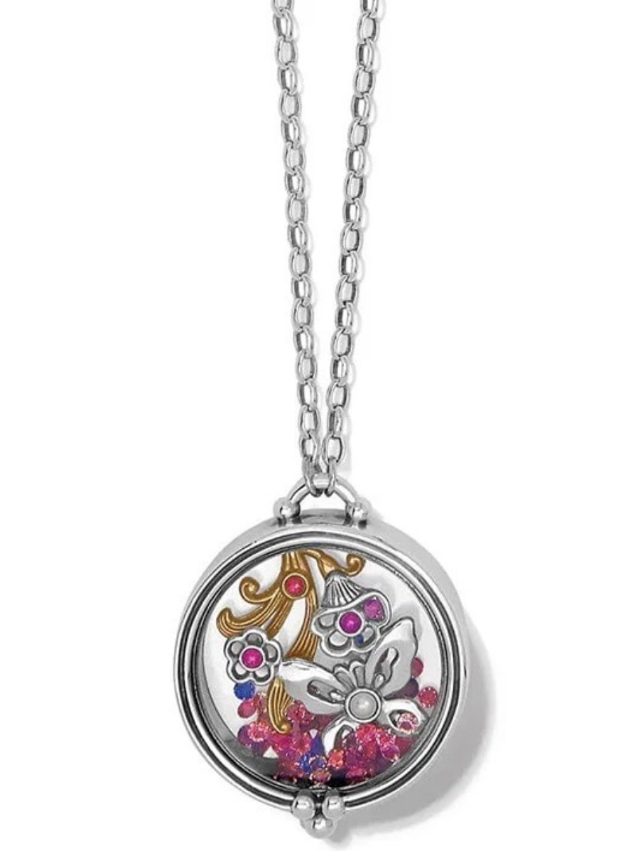 Nwt Brighton Silver Shaker Necklace With Pink And Gold Accents! Msrp: $138
